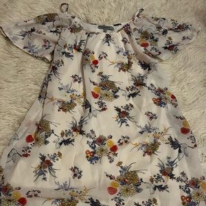 Cream and floral flowy dress